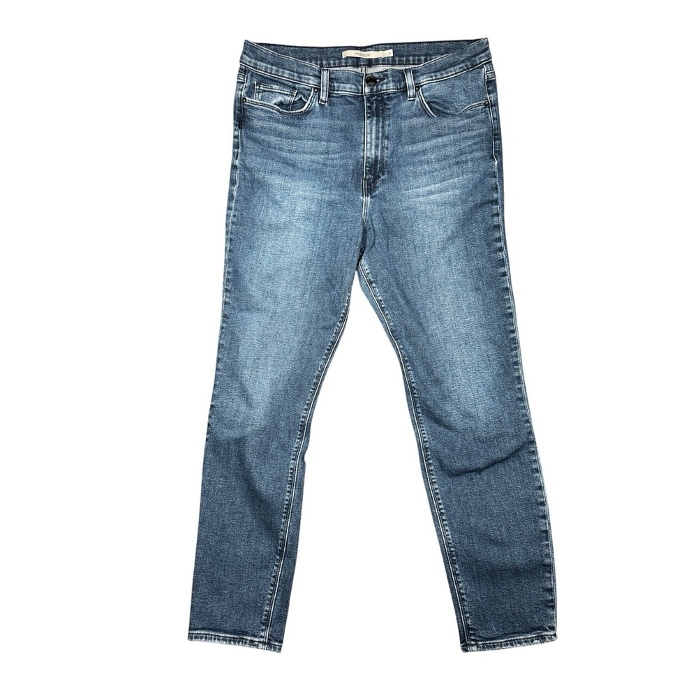 Hudson Barbara Women's Jeans Size 33 Blue Skinny Stretch Mid Crop 26 Inseam